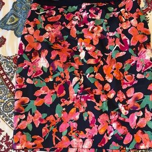 Ann Taylor Vibrant Floral Mini Skirt
